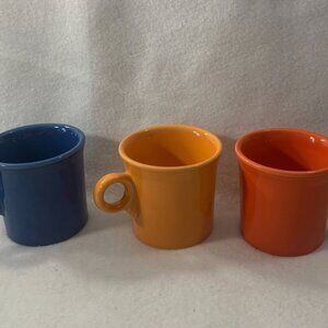 Set of 3 Fiesta Mugs 12 oz Homer Laughlin Fiestaware USA Coffee Tea